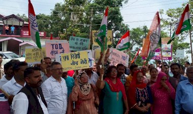 अग्निपथ योजना के विरोध में कांग्रेस ने निकाली रैली, डीसी की मार्फ़त राष्ट्रपति को भेजा ज्ञापन