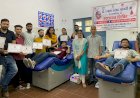 नेहरू युवा केंद्र ने राष्ट्र नायक डा. श्यामा प्रसाद मुखर्जी की 121वी जयंती पर लगाया शिविर 20 युवाओं ने रक्तदान किया