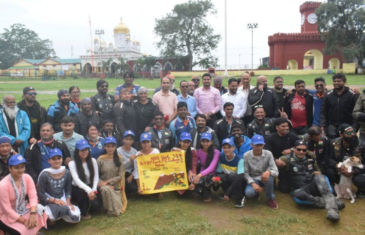 फिट इंडिया फ्रीडम राइडर बाइकर्स रैली का नाहन पहुंचने पर हुआ स्वागत