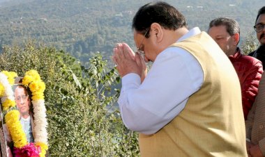 जगत प्रकाश नड्डा ने  लौह पुरुष वल्लभभाई पटेल की जन्म जयंती पर पुष्पांजलि अर्पित की