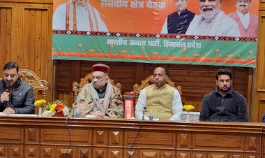 केंद्रीय गृह मंत्री अमित शाह ने जिला अध्यक्षों की बैठक में भाग लिया।