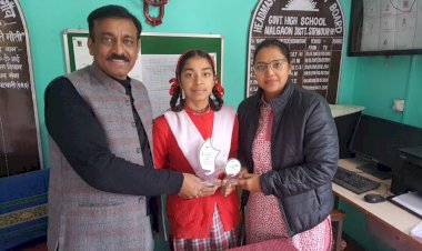 उच्च पाठशाला मलगांव की छात्रा चंचल का चयन राज्य स्तरीय प्रतियोगिता के लिए