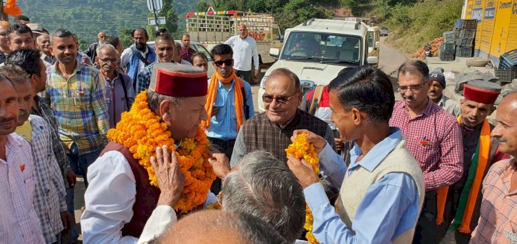 धारटी में भाजपा सरकार में विकास का नया सूर्य उदय हुआ -डा. बिन्दल धारटी के लोग अपने दुखों को भूले नहीं हैं