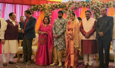 पूर्व मुख्यमंत्री जयराम ठाकुर ने  नड्डा की   भतीजी निमिषा की शादी  में  हार्दिक शुभकामनाएं दी