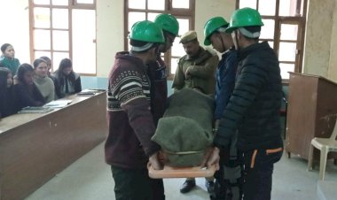 सुशासन सप्ताह के तहत महाविद्यालय   रिकांगपिओ   में किया गया मॉक ड्रिल का आयोजन ।