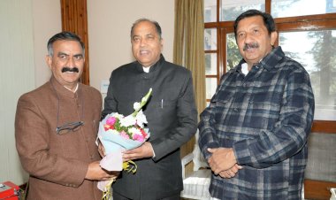 जय राम ठाकुर ने मुख्यमंत्री से भेंट की