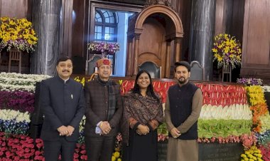 आज से शुरू हुए बजट सत्र में संसद भवन नई दिल्ली  में हिमाचल के सांसद भाग लेते हुए