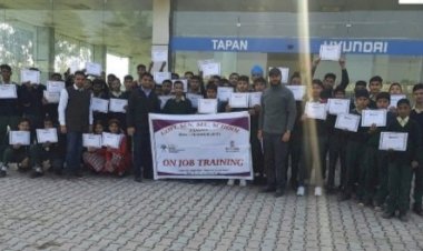 बनकला विद्यालय के विद्यार्थियों की ऑन जॉब ट्रेनिंग