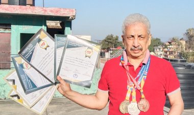 नेशनल मास्टर्स गेमस में डा पीटर डिसूजा ने दो गोल्ड मेडल झटके  उत्तर प्रदेश वारानसी में आयोजित राष्ट्रीय प्रतियोगिता में दिखाया जलवा