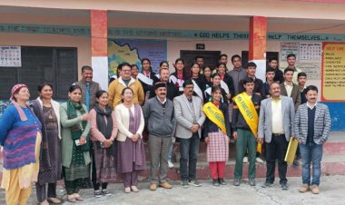 तुषार मिस्टर व आस्था बनी मिस फेयरवेल -जमा दो स्कुल छोगटाली में  विदाई पार्टी का आयोजन