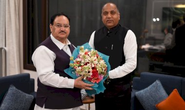 भाजपा के राष्ट्रीय अध्यक्ष जगत प्रकाश नड्डा से भेंट की  जयराम ठाकुर ने