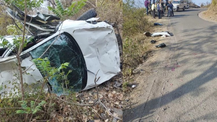 दर्दनाक हादसा : जंगेशू सड़क पर गहरी खाई में गिरी कार, तीन युवको की मौत
