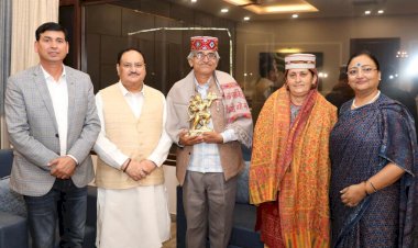 पद्मश्री नेकराम शर्मा ने नड्डा से की मुकालक