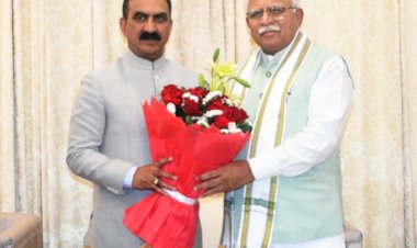 सुक्खू की...... हरियाणा के मुख्यमंत्री के साथ द्विपक्षीय मामलों पर चर्चा