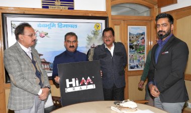 सुक्खू ने आज यहां हिमाचल प्रदेश राज्य हस्तशिल्प एवं हथकरघा निगम लिमिटेड का लोगो हिम-क्राफ्ट..... जारी किया।