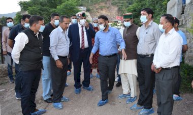 शांडिल ने किया फोर-लेन कार्य...... कचरा डंपिंग साईट..... नए अस्पताल स्थल का निरीक्षण....