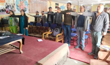 लाहौल स्पीति में ....तंबाकू मुक्त शिक्षण संस्थान बनाने हेतु खंड स्तरीय बैठक आयोजित.........