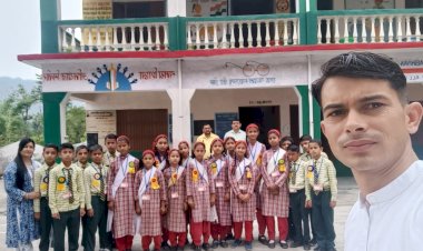 सरकारी स्कूल के अध्यापकों की पहल.... बच्चों को निशुल्क उपलब्ध करवाएं टाई बेल्ट आईडी कार्ड.....