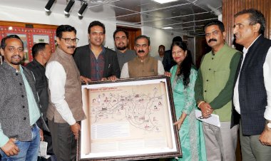 शिमला से जुड़ी हस्तियां मानचित्र जारी किया....मुख्यमंत्री ने.....