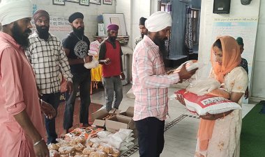 नर सेवा नारायण सेवा मिशन के तहत..... जरूरतमंदो को मुफ्त राशन वितरित..... करीब 50 परिवारों को दिया गया मुफ्त राशन......