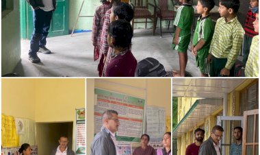 डीसी ने राजगढ़ क्षेत्र में स्कूलों, आंगनबाड़ी केन्द्र तथा प्राथमिक स्वास्थ्य केन्द्रों का औच्चक निरीक्षण.......
