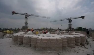 नागर शैली में भगवान श्री राम का भव्य मंदिर ले रहा है आकार.........