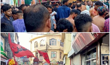 कर्बला के शहीदों की याद में ताजिऐ निकाले.....