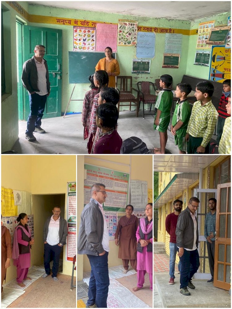 डीसी ने राजगढ़ क्षेत्र में स्कूलों, आंगनबाड़ी केन्द्र तथा प्राथमिक स्वास्थ्य केन्द्रों का औच्चक निरीक्षण.......