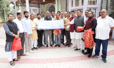 श्री ज्वालामुखी मंदिर न्यास की ओर से आपदा राहत कोष में 5 करोड़ का अंशदान,,,,,,,,