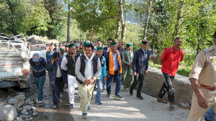 काशंग कंडा संपर्क मार्ग को शीघ्र बहाल करें अधिकारी- जगत सिंह नेगी......... किन्नौर जिला के पांगी व कामरु का किया दौरा......