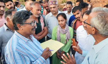 राष्‍ट्रीय आपदा प्रबंधन प्राधिकरण की चार सदस्यीय टीम ने बरसात से प्रभावित क्षेत्र का दौरा कर नुकसान का लिया जायजा... प्रभावितों से मिलकर घटित आपदा बारे ली जानकारी .....