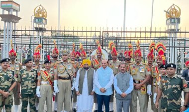 मुख्यमंत्री ने वाघा बॉर्डर पर बीटिंग द रिट्रीट सेरेमनी का अवलोकन किया....