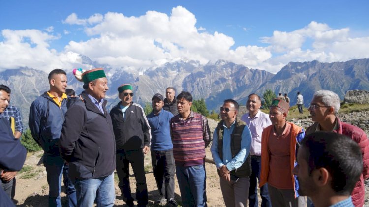 किन्नौर जिला की कल्पा पंचायत का किया दौरा.....   विकास कार्यों को गति प्रदान कर शीघ्र पूरा करें संबंधित विभाग - जगत सिंह नेगी