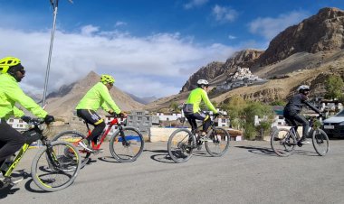 चार लोगों की साइकिलिंग राइड 'पैडल टू हील हिमालयाज' मनाली में सम्पन्न......