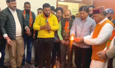 बिंदल ने किया भाजयुमो प्रदेश कार्यालय का शुभारंभ..... युवाओं के साथ कांग्रेस सरकार ने दिया धोखा : तिलक