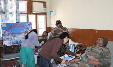 क्षेत्रीय अस्पताल रिकांग पिओ में रक्तदान शिविर का आयोजन किया गया