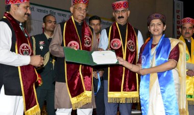 डॉ. यशवंत सिंह परमार औद्यानिकी एवं वानिकी विश्वविद्यालय का 12वां दीक्षांत समारोह आयोजित राज्यपाल ने मेधावी छात्रों को प्रदान की डिग्रियां मुख्यमंत्री ने 23 मेधावियों को स्वर्ण पदक प्रदान किए