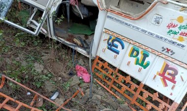 शिलाई क्षेत्र में हादसा 2 मरे 17 घायल, बोबरी बश्वा सड़क पर कैम्पर खाई में गिरी