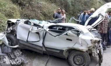 बेकाबू हुई कार, एक की मौत, चार घायल, ढली क्षेत्र के बल्देयां में हुआ हादसा