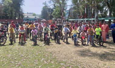 पर्यावरण एवं विकास मित्र साइकिल रैलियों के माध्यम से बेटी बचाओ बेटी पढ़ाओ का संदेश