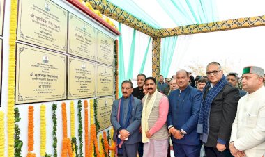 मुख्यमंत्री ने मंडी के धर्मपुर में 71.39 करोड़ रुपये लागत की 13 परियोजनाओं के शिलान्यास व उद्घाटन किए