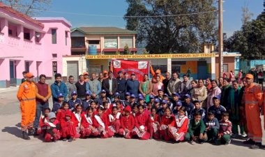 राष्ट्रीय आपदा मोचन बल की टीम ने रा.व.मा.पा. माजरा में किया आपदाओं पर जागरूकता कार्यक्रम