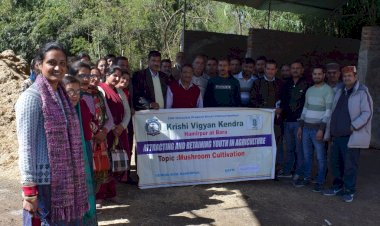 बड़ा में 40 किसानों को सिखाई मशरूम की खेती, 5 दिवसीय शिविर में विभिन्न विकास खंडों के किसानों ने लिया भाग