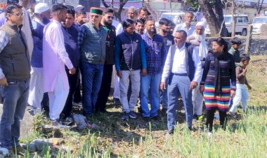 विधायक अजय सोलंकी ने किया मिश्रवाला, क्यारदा और मेलियो पंचायत का दौरा, फसलों  नुक्सान का लिया जायजा 