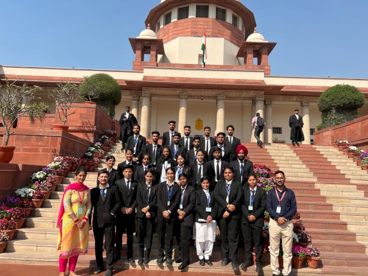 हिमाचल प्रदेश कॉलेज ऑफ लॉ कालाअंब ने किया भारत के सर्वोच्च न्यायालय का दौरा
