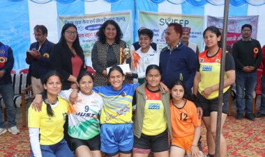 बेटी बचाओ बेटी पढ़ाओ कायर्क्रम के तहत आयोजित जिला स्तरीय खेल प्रतियोगिता का समापन