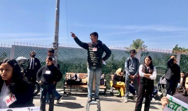 SFI हिमाचल प्रदेश विश्वविद्यालय इकाई द्वारा विश्वविद्यालय में किया धरना प्रदर्शन