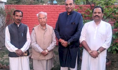 शांता से मिले टंडन, जीत की ओर अग्रसर भाजपा