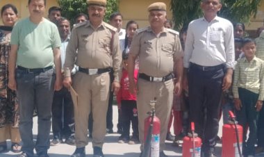 अग्नि सुरक्षा सप्ताह के अंतर्गत वरिष्ठ माध्यमिक पाठशाला, पालियों में हुआ आपदा जागरूकता अभियान