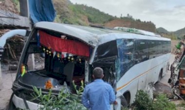निजी वोल्वो बस दुर्घटनाग्रस्त हादसे में 6 लोग घायल, दिल्ली से मनाली जा रही थी